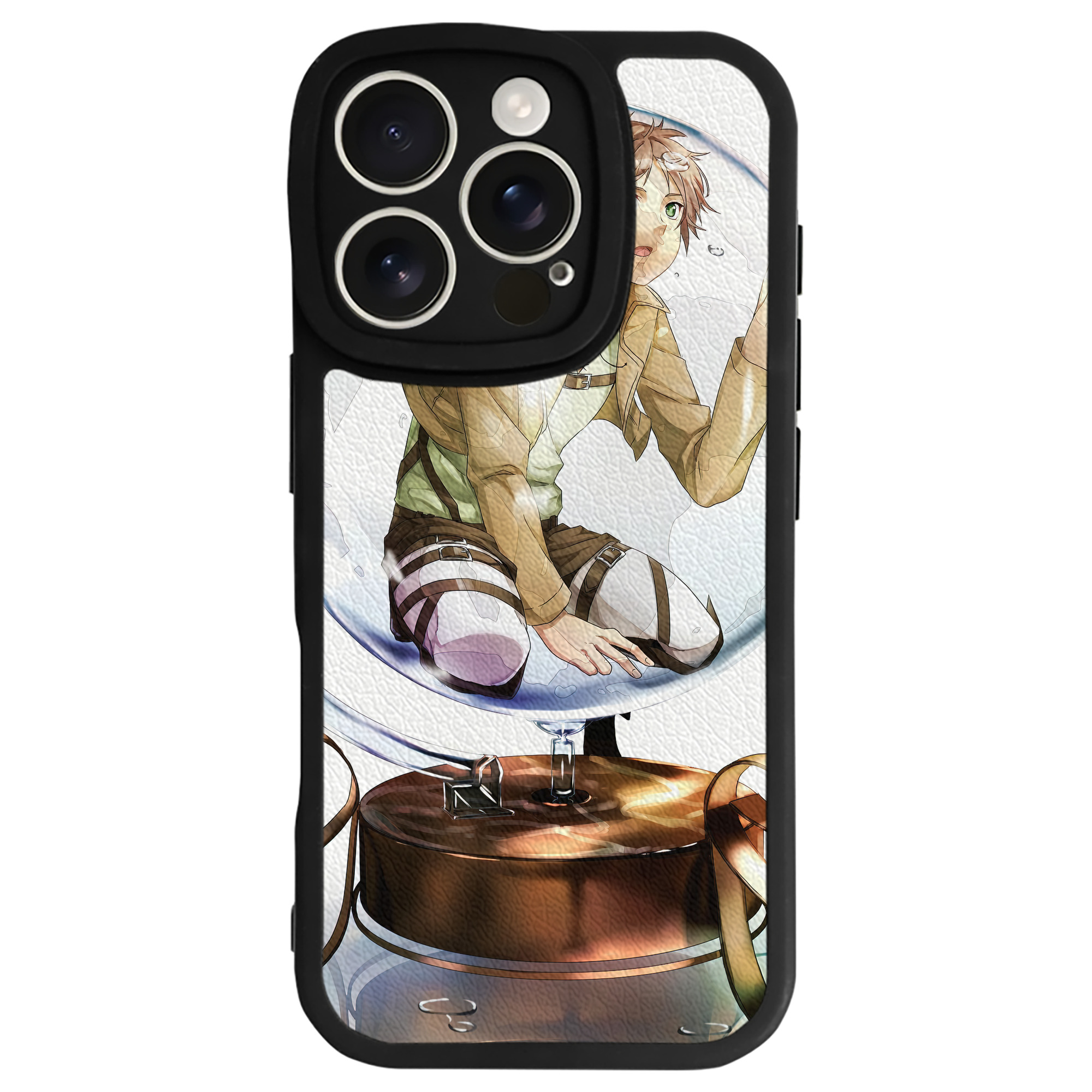 （画像用） 進撃の巨人 Attack on Titan 【iPhone 16シリーズ対応】シリコンスマホケース（レザー調） 材質：シリコン